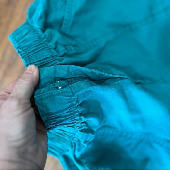 Vintage 80’s Cherokee elastic waist mom teal shorts-12 made in USA - Picture 8 of 8